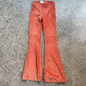 Aerie Corduroy Flare Pants Womens XS Red High Rise Stretch 70s Retro Boho NWT